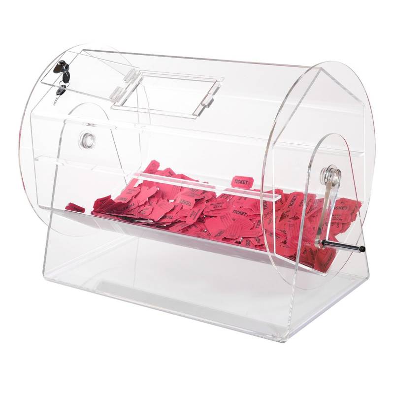 Permatomas akrilo lošimų būgnas0