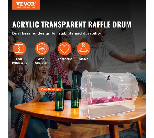 Permatomas akrilo lošimų būgnas1