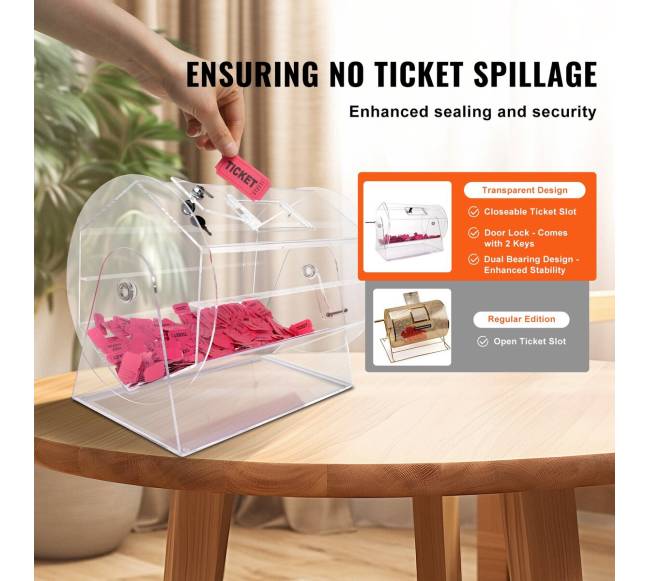 Permatomas akrilo lošimų būgnas3