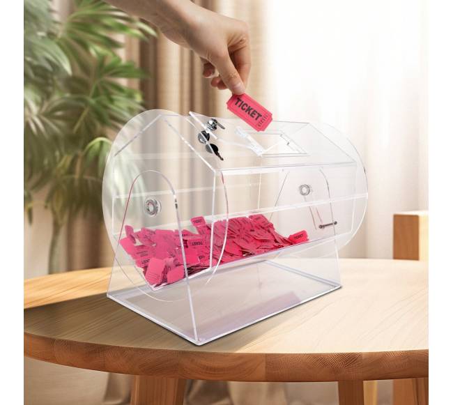 Permatomas akrilo lošimų būgnas7