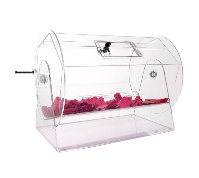 Permatomas akrilo lošimų būgnas8