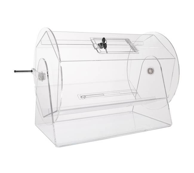 Permatomas akrilo lošimų būgnas9