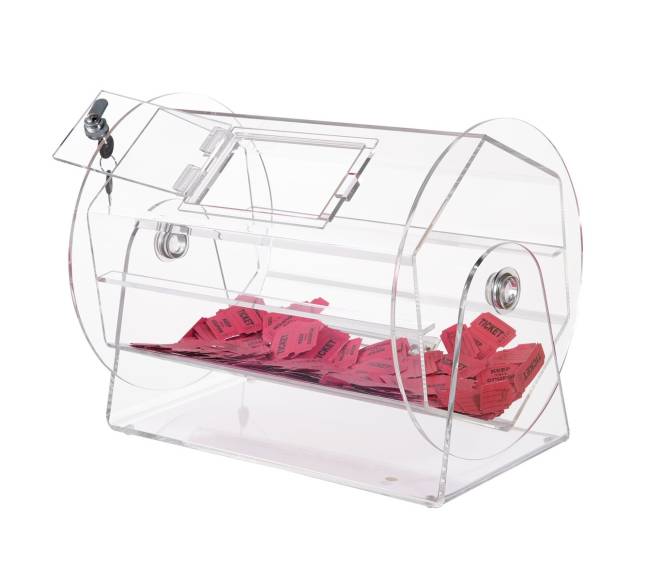 Akrilinis burtų sukamosios dėžės būgnas0