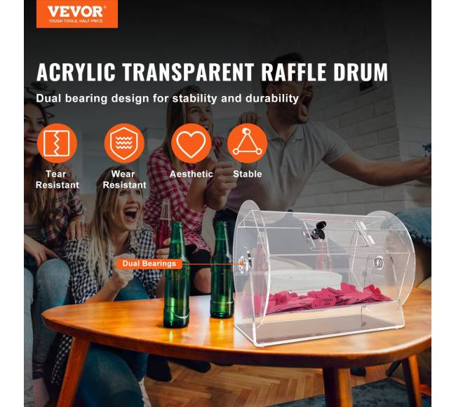 Akrilinis burtų sukamosios dėžės būgnas1