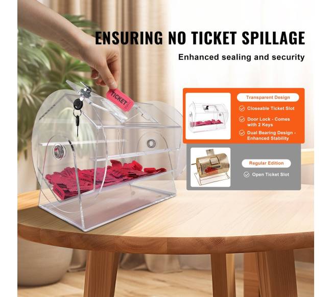 Akrilinis burtų sukamosios dėžės būgnas3