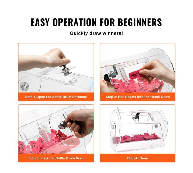 Akrilinis burtų sukamosios dėžės būgnas4