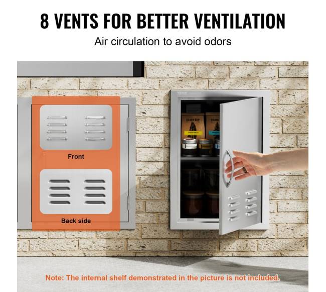 nerūdijančio plieno 610x431 mm BBQ durys3