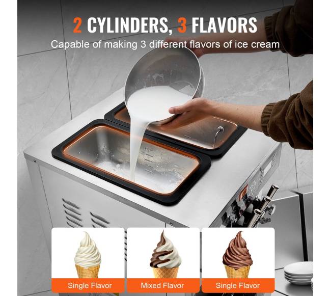 Komercinė ledų gaminimo mašina su LED paneliu2