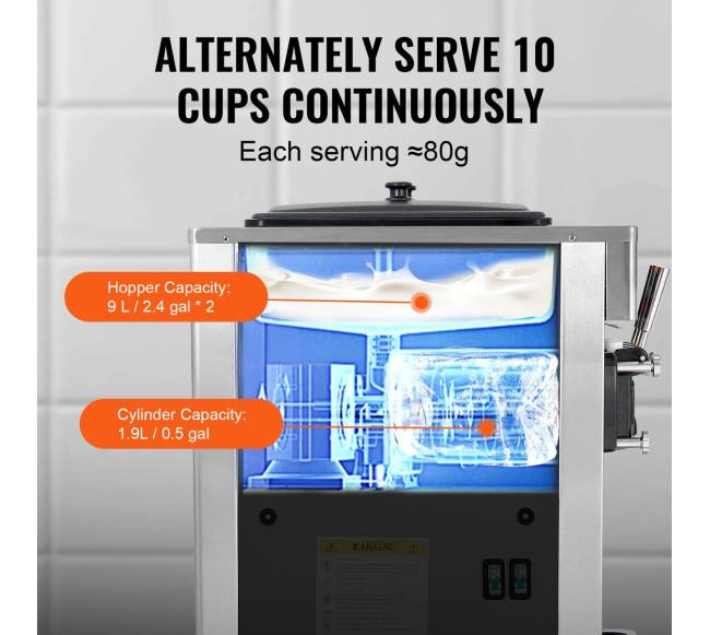 Komercinė ledų gaminimo mašina su LED paneliu3