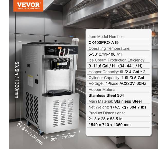 Komercinė ledų gaminimo mašina su LED paneliu6