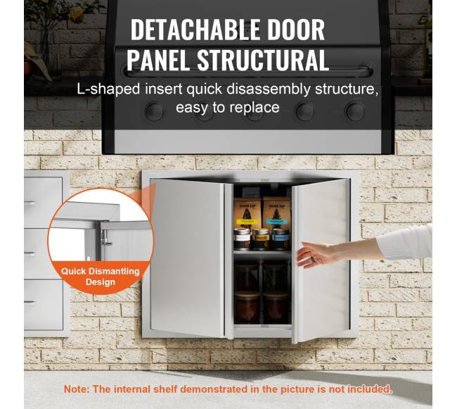 Lauko virtuvės dvigubos durys 787x609 mm3