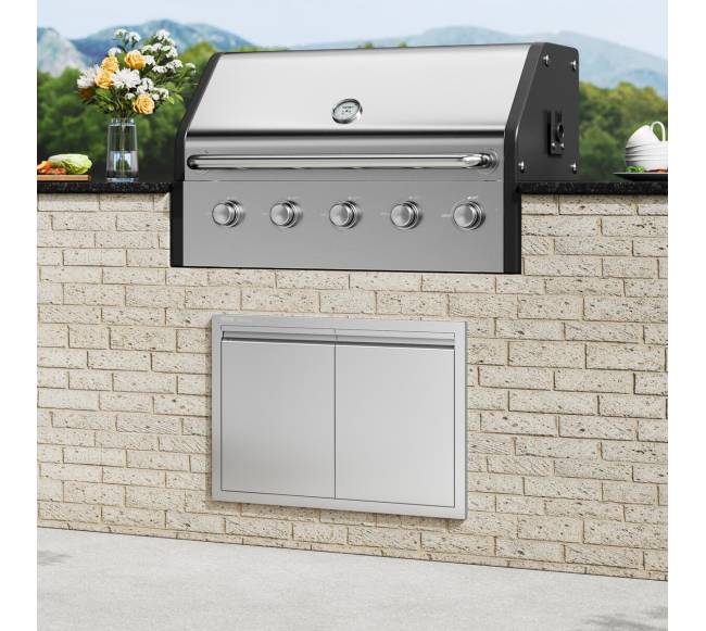 BBQ prieigos durys 762x532 mm iš nerūdijančio plieno7