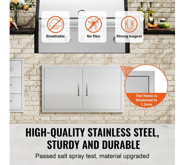 Lauko virtuvės dvigubos durys 915x533 mm2