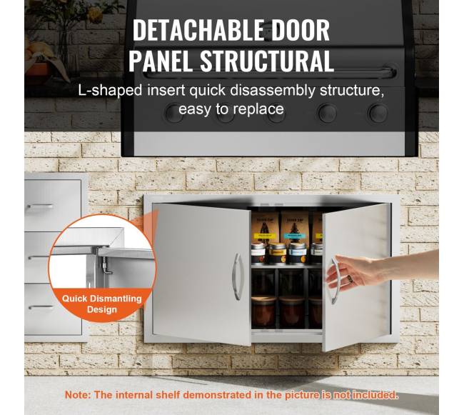 Lauko virtuvės dvigubos durys 915x533 mm3