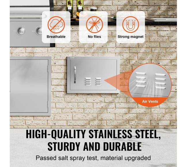 lauko virtuvės durys iš nerūdijančio plieno2