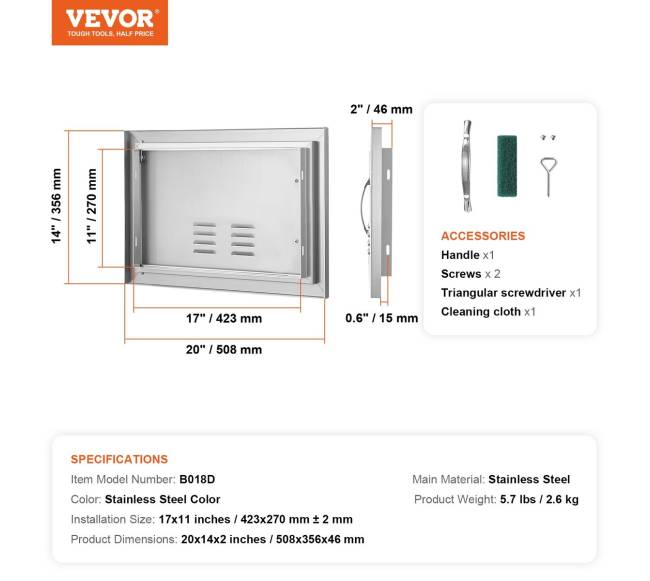 lauko virtuvės durys iš nerūdijančio plieno6