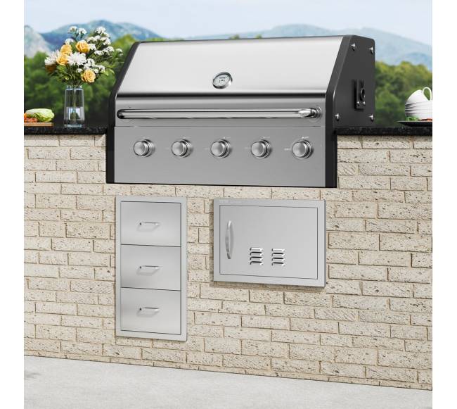 lauko virtuvės durys iš nerūdijančio plieno7