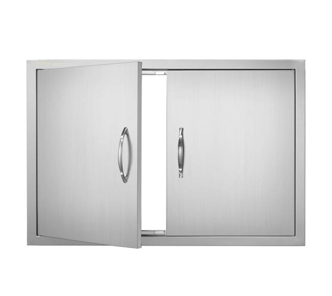 Nerūdijančio plieno BBQ prieigos durys 838x558 mm0