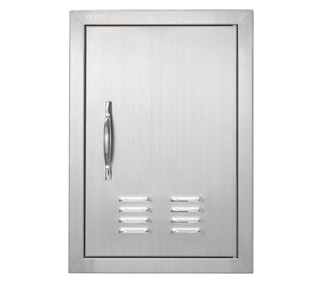 Lauko virtuvės nerūdijančio plieno durelės 356x508 mm0