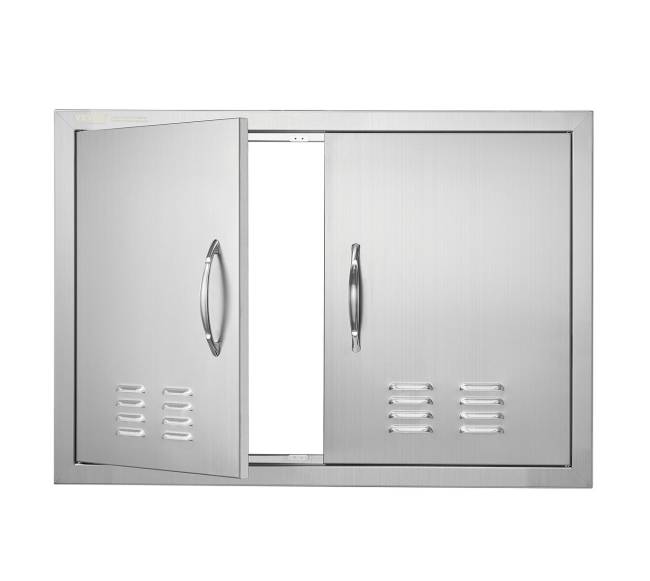 Nerūdijančio plieno lauko durys su rankenomis0