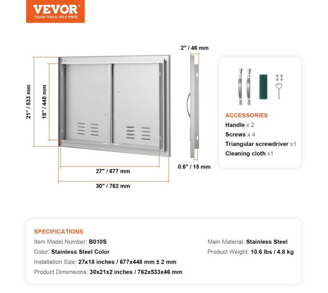 Nerūdijančio plieno lauko durys su rankenomis6