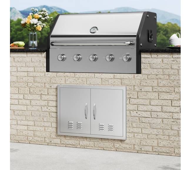 Nerūdijančio plieno lauko durys su rankenomis7