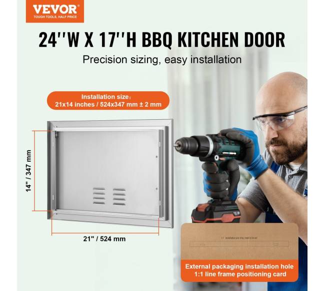 BBQ prieigos durelės, 610x432 mm nerūdijančio plieno1