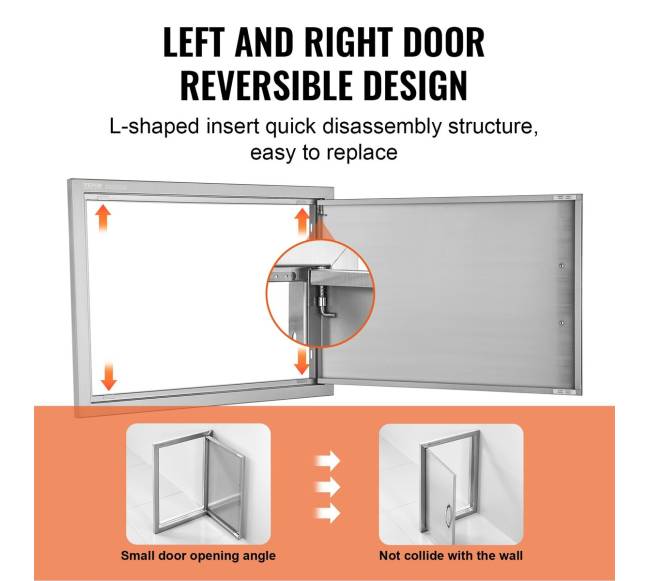 lauko virtuvės prieigos durys 610x432 mm3