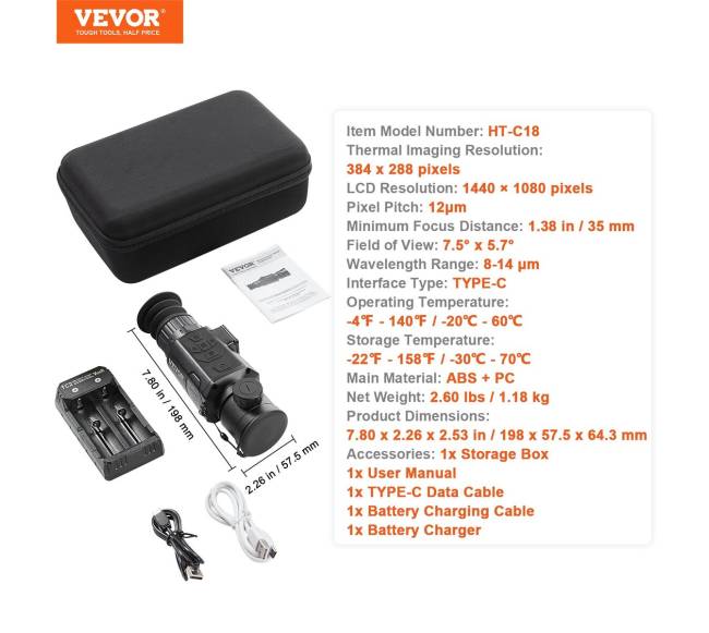 Termovizorius monoklis su 1x - 8x priartinimu6