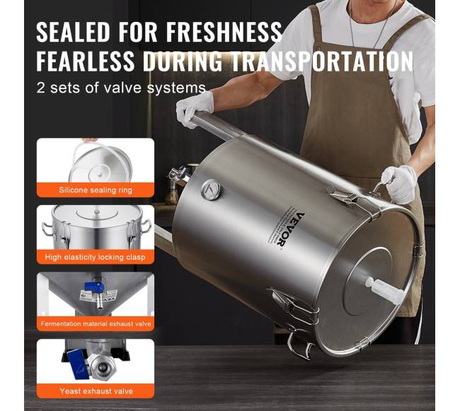 304 nerūdijančio plieno alaus fermentatorius 60 L2