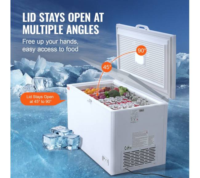 Krūtinės šaldiklis su 4 nuimamomis krepšeliais4