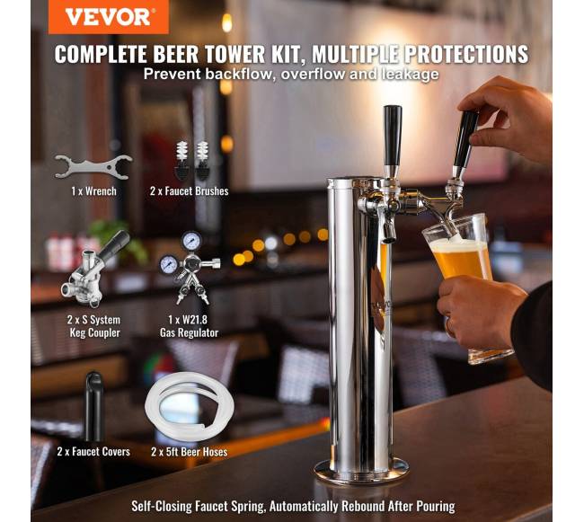 Dvigubų čiaupų kegeratoriaus bokštelis1