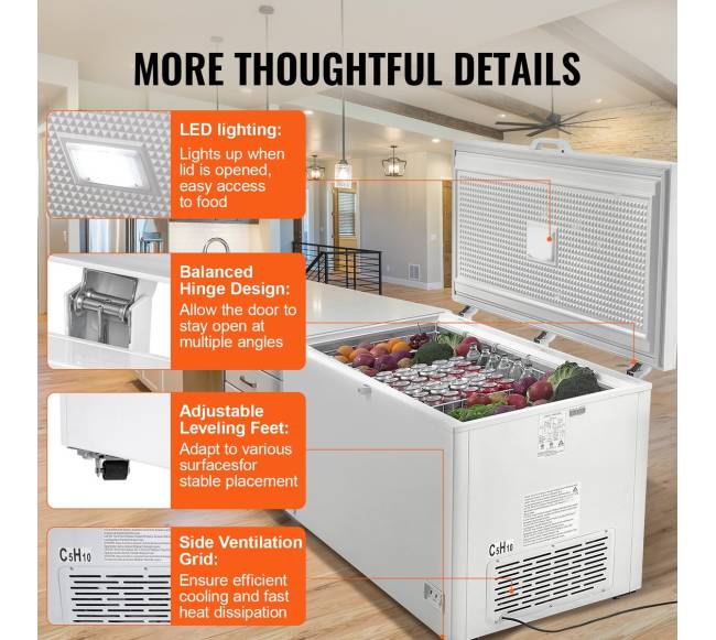 Šaldiklis 488 L su 4 krepšiais5