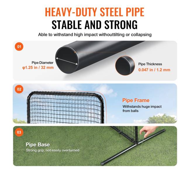 beisbolo saugos ekranas 213x122 cm3