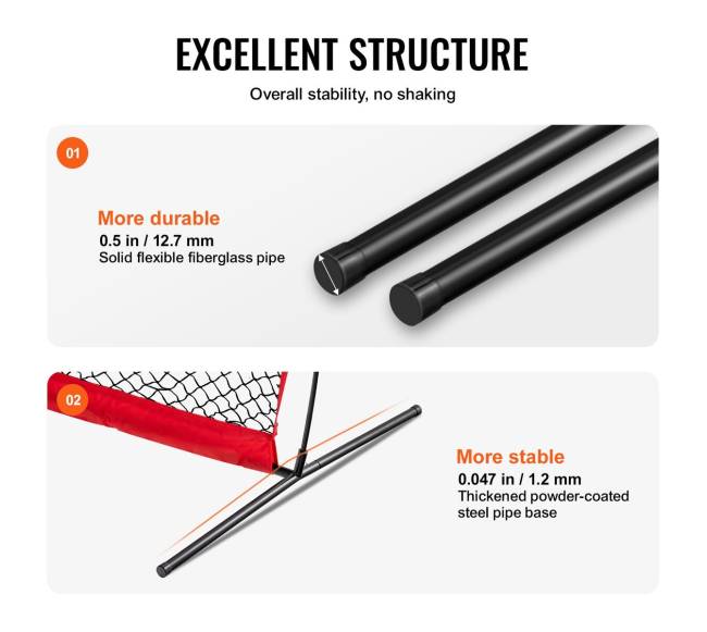 Basebolo ir softballo apsauginis ekranas 213x122 cm3