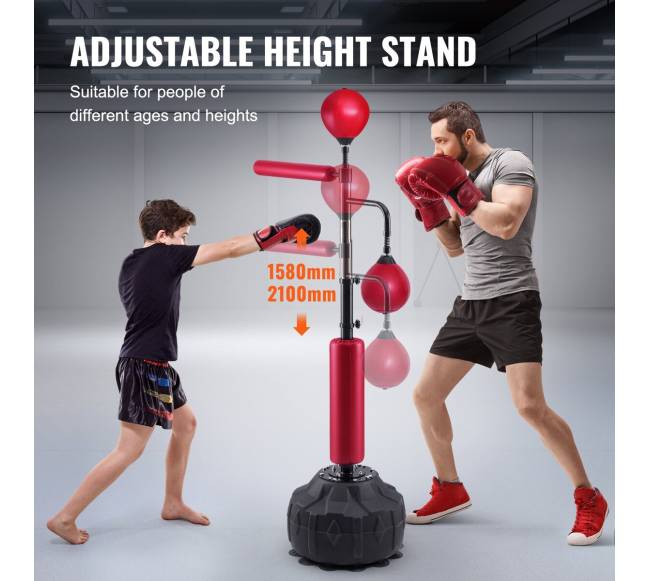 Bokso greičio treniruočių maišas su stovu2