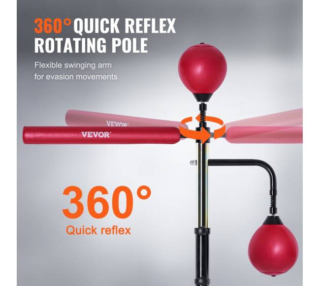 Bokso greičio treniruočių maišas su stovu3