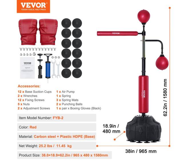 Bokso greičio treniruočių maišas su stovu6