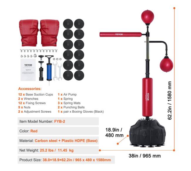 Bokso greičio treniruočių maišas su stovu10