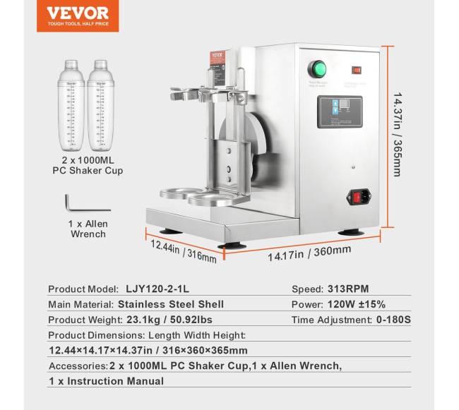 Elektrinė pieno kokteilių plaktuvas 120W6