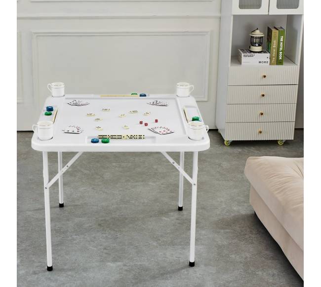 Sulankstomas mahjong stalas su puodelių laikikliais7