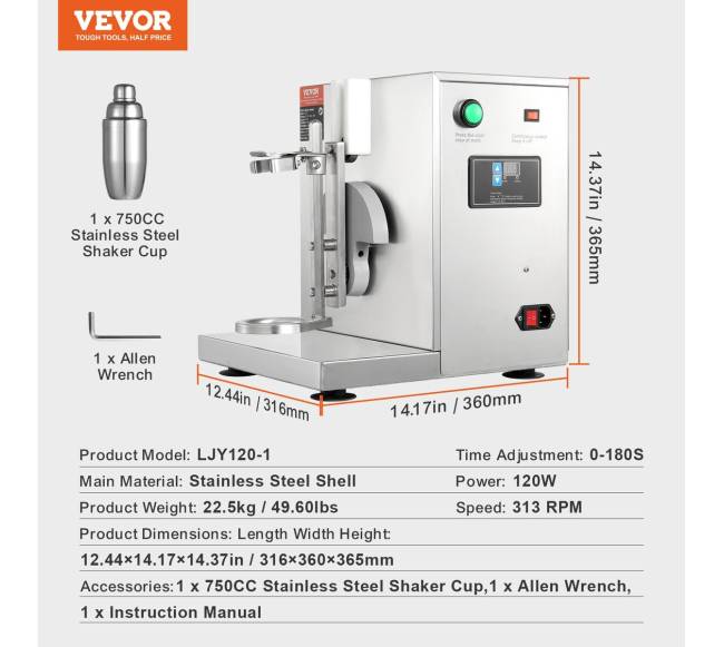 Elektrinis plaktuvas kokteiliams 120W6