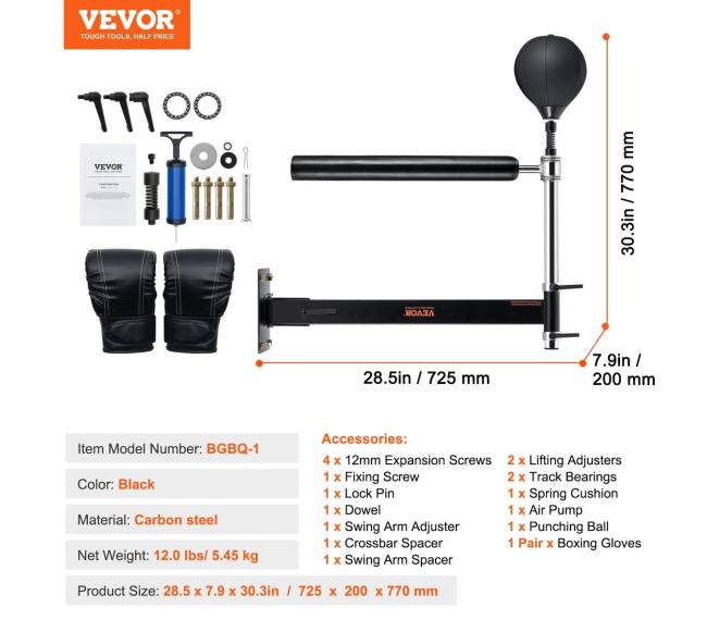 Sieninis boksinis besisukantis strypas su kamuoliu6