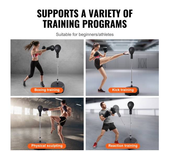 Reguliuojamas bokso kriaušės krepšys su pirštinėmis5