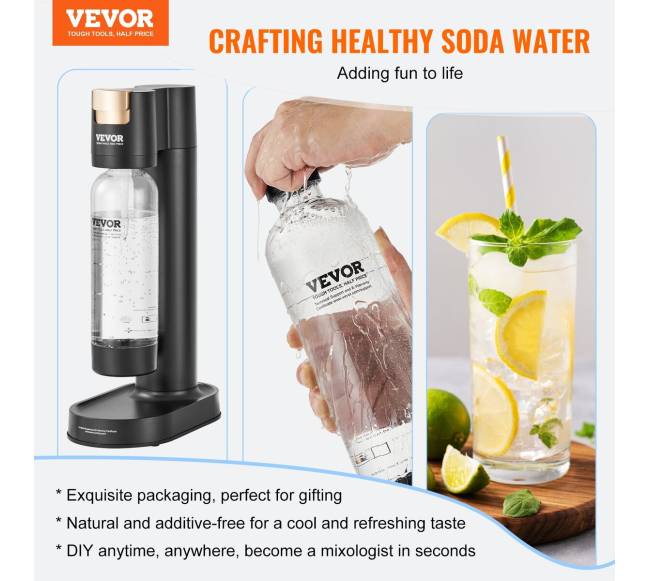 Vandens gazavimo aparatas namams, 1L rinkinys CO21