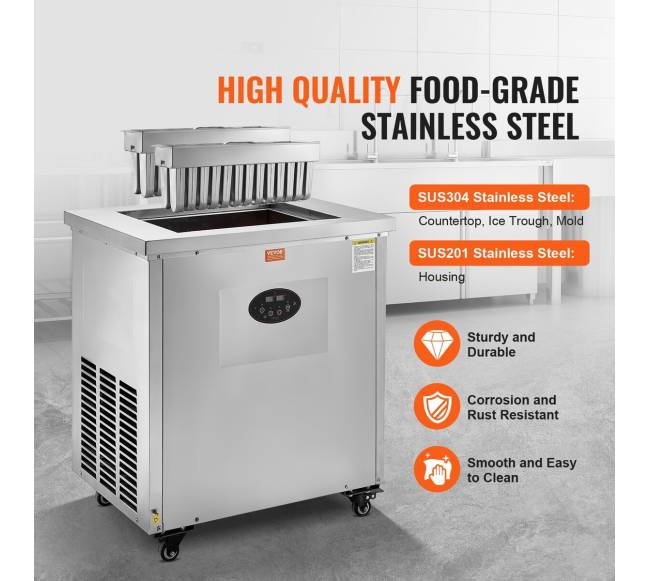 Komercinė ledinukų gaminimo mašina su 2 formomis4