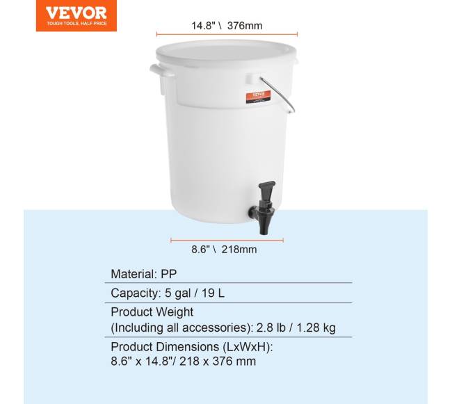 Gėrimų dozatorius su kraneliu, 19 l6