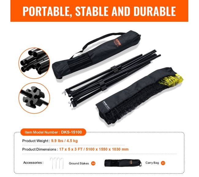 Reguliuojamas tinklinis badmintonui ir tinkliniui6