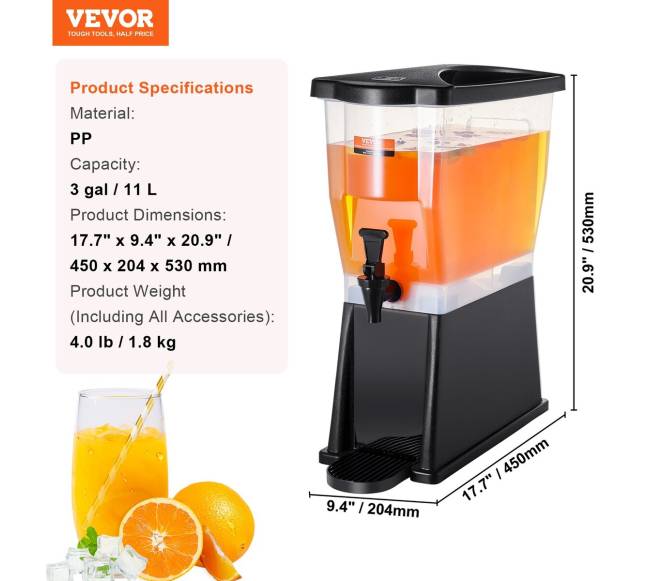 Gėrimų dozatorius 11 l su stovu6