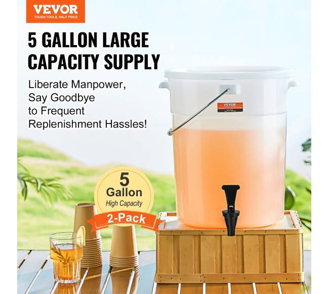 5 galonų gėrimų dozatorius, 2 vnt.1